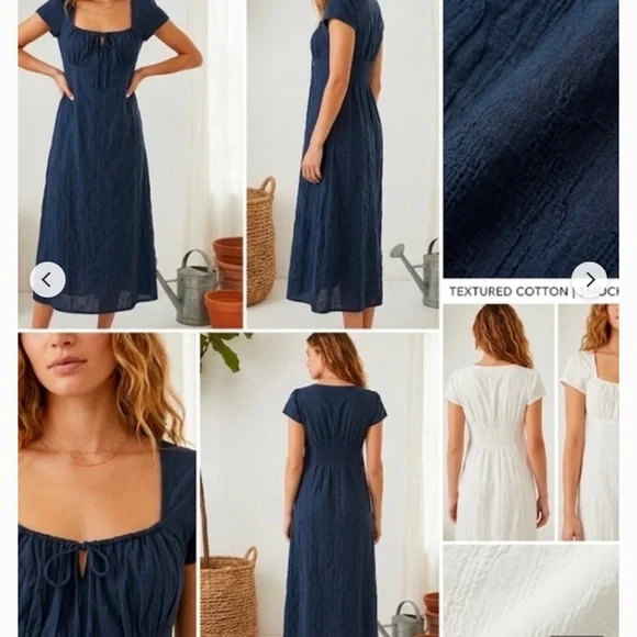 Free People Natalya Blue Midi Dress - Picture 2 of 4